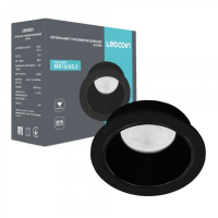Точковий світильник Ledcoin DL0390 вбудований під лампу G5.3 IP20 чорний 8555
