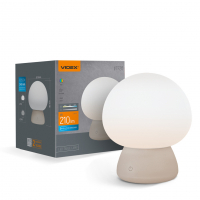 Настольная LED лампа аккумуляторная Videx 4W 3000-6500K+RGB бежевая VL-TF26BG