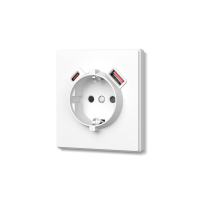 Розетка Videx Nota USB-A + USB-C 20W одинарна з заземленням біла VF-NT-SK1GUC-WH