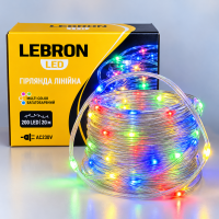 Led гирлянда Lebron L-CL-2019 линейная 200LED 20м IP65 мульти 15-18-19