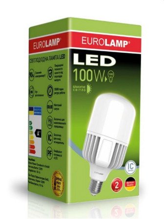 Світлодіодна лампа Eurolamp 100W Е40 6500K (LED-HP-100406)