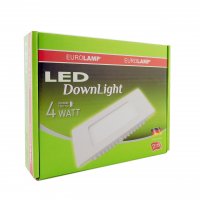 Точковий LED світильник Eurolamp 4W 4000K квадрат LED-DLS-4/4