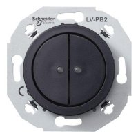 Кнопковий вимикач 2-полюсний 400 мА RENOVA чорний, WDE011271