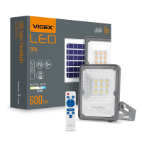 LED прожектор на солнечной батарее автономный Videx 5000К IP65 VLE-FSO-205-S