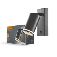 Настінний світильник Videx SPF05E під лампу MR16/GU10 IP20 з кнопкою чорний VL-SPF05E-B Настінний світильник Videx SPF05E під лампу MR16/GU10 IP20 з кнопкою чорний VL-SPF05E-B