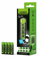 Батарейки лужні Videx LR03/AAA  SHRINK блістер 4шт. LR03/AAA 4pcs S