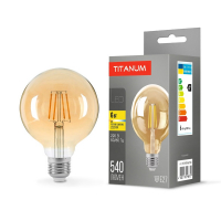 LED лампа Titanum Filament G95 6W E27 2200K бронза TLFG9506272A