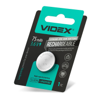 Батарейка литиевая Videx CR2032 1шт BLISTER CARD упак LIR2032 1B