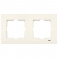 Рамка двойная горизонтальная Viko Karre кремовая (90960211)