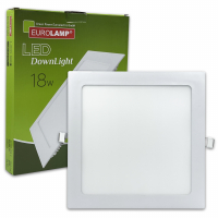 LED cветильник Eurolamp 18W 4000K квадрат LED-DLS-18/4