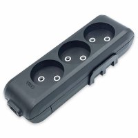Колодка 3 гнезда Viko Multi-let без заземления черная 90132300