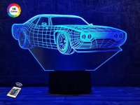 3D світильник "Автомобіль 29" з пультом+адаптер+батарейки (3ААА) 08-071