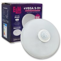 LED світильник накладний ELM VEGA S 9W 6500К з датчиком руху 26-0124