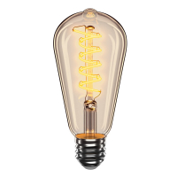 LED лампа Velmax V-FILAMENT-AMBER-ST64-Спираль-V 4W E27 2700K 21-43-51