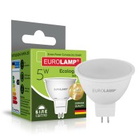 Світлодіодна лампа Eurolamp ECO серія "P" MR16 5W GU5.3 4000K LED-SMD-05534(P)