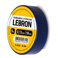 Изолента Lebron 18мм 9м синяя 67-01-22