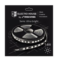 LED лента ElectroHouse Ultra Bright SMD2835 180шт/м 14W/м IP33 24V 6500K EH-STR6RS24