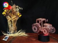 3D світильник "Трактор" з пультом+адаптер+батарейки (3ААА) 09-018