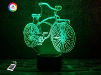 3D світильник "Велосипед" з пультом+адаптер+батарейки (3ААА) 09-005