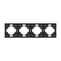 Рамка 4 місця горизонтальна Videx Nota чорний VF-NT-FR4H-BL