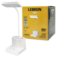 Настільна LED лампа акумуляторна Lebron L-TL-7603 гнучка 5W 3000-6500K білий 15-13-41