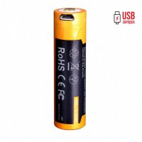 Аккумулятор 18650 Fenix ​​2600 mAh micro usb зарядка ARB-L18-2600U