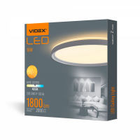 LED светильник накладной Videx 18W 4000K с декоративной подсветкой белый VL-DL3R-184W