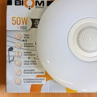 LED світильник Biom Smart 50W SML-R26-50-M-RGB 3000-6000K+RGB з д/у музичний BT APP 21024