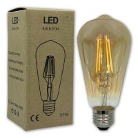 Світлодіодна LED лампа Biom ретро ST64 8W E27 2500K FL-418 Amber