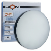 LED светильник накладной Biom 24W 5000К IP40 круглый черный NL-2-R24-B-5 25797