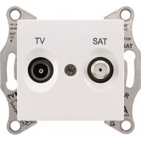 Механізм розетки TV-SAT прохідний Schneider серія Sedna білий SDN3401921
