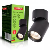 Точковий LED світильник Eurolamp для ламп GU10 30W чорний LH1-LED-GU10(black)new
