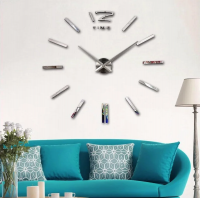 Настенные 3D часы Time Silver
