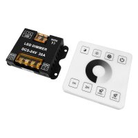 Димер з пультом Biom 30A 360W 5-24V Touch RF (15А*2 канала) D-30A-Touch-V2-W 25594