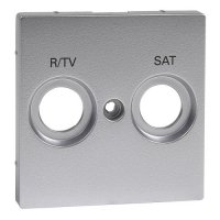 Панель розеток R/TV+SAT, Schneider Merten SM MTN299260 алюминий