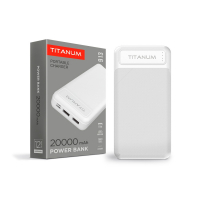 Портативний зарядний пристрій (повербанк) TITANUM 913 White 20000mAh TPB-913-W