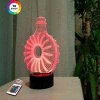3D светильник "Коньяк" с пультом+адаптер+батарейки (3ААА) 03-079