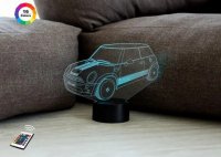 3D світильник "Автомобіль 37" з пультом+адаптер+батарейки (3ААА) 08-059