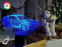 3D светильник "Автомобиль 6" с пультом+адаптер+батарейки (3ААА) 08-019