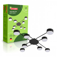 Світильник накладний Eurolamp під лампи 8xGX70 IP20 чорний LED-LR-8хGX70(black)