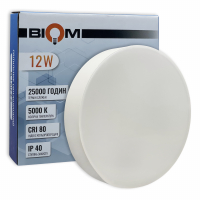 LED светильник накладной Biom 12W 5000К IP40 круглый белый NL-1-R12-W-5 25787
