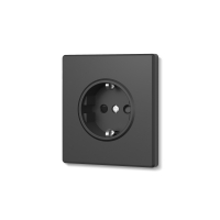 Розетка Videx Nota одинарна з заземленням чорна VF-NT-SK1G-BL