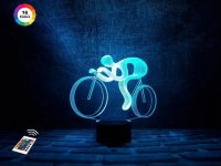 3D світильник "Велосипед 2" з пультом+адаптер+батарейки (3ААА) 09-004