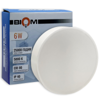 LED светильник накладной Biom 6W 5000К IP40 круглый белый NL-1-R6-W-5 25786