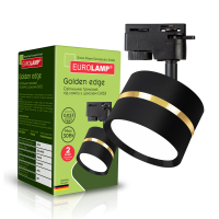 Світильник трековий Eurolamp Golden edge лампу GX53 IP20 чорний LHT-GX53(black)G