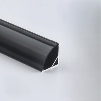 Комплект профиль угловой алюминиевый анод. LT-601-3-Bl+ рассеиватель 16*16мм 51121