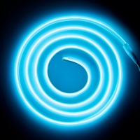 Светодиодный неон LT COB 5х10мм 288шт/м 9W/м голубой лед 220V IP67 94109