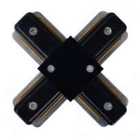 Коннектор к трековому шинопроводу Horoz крестообразный черный 096-001-0003-021
