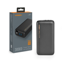 Портативний зарядний пристрій (повербанк) Videx 30000mAh 22.5W Black VPB-297-B