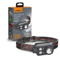 Налобный светодиодный аккумуляторный LED фонарь Videx 500Lm 5000K IP65 VLF-H046Z
